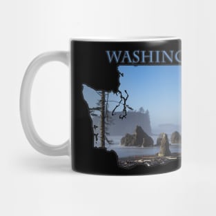 Washington State Outline (Along the Pacific Coast) Mug